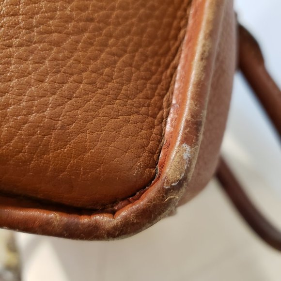 Vintage 1980s Authentic Dooney & Bourke Leather Satchel Purse w/ Shoulder Strap - Picture 10 of 12